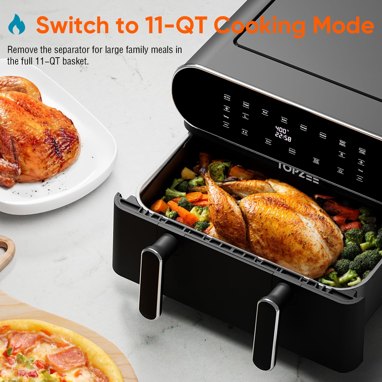 Amazon.co.jp: 11-QT Large Air Fryer - 8 in 1 XL Airfryer